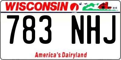 WI license plate 783NHJ