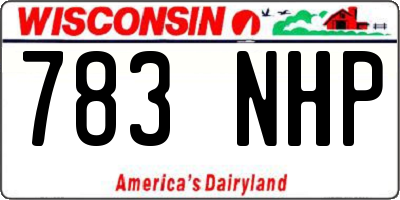 WI license plate 783NHP