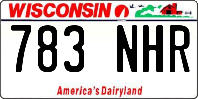 WI license plate 783NHR