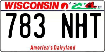 WI license plate 783NHT