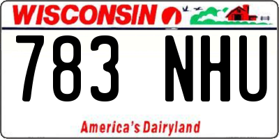 WI license plate 783NHU