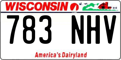 WI license plate 783NHV