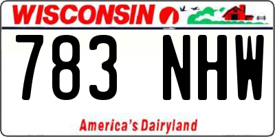 WI license plate 783NHW