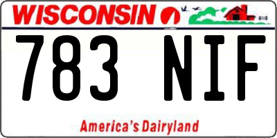 WI license plate 783NIF