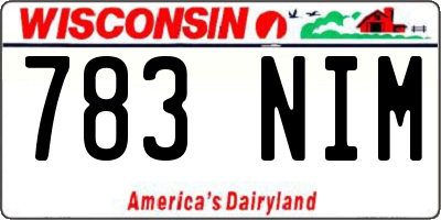 WI license plate 783NIM