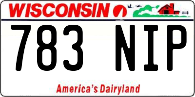 WI license plate 783NIP