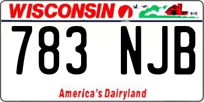 WI license plate 783NJB