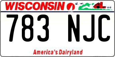 WI license plate 783NJC