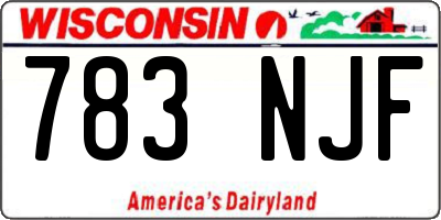 WI license plate 783NJF