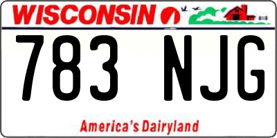 WI license plate 783NJG