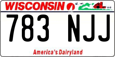 WI license plate 783NJJ