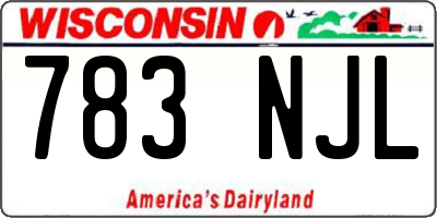 WI license plate 783NJL