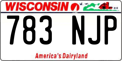 WI license plate 783NJP