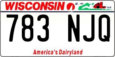 WI license plate 783NJQ