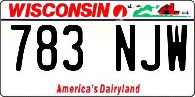 WI license plate 783NJW