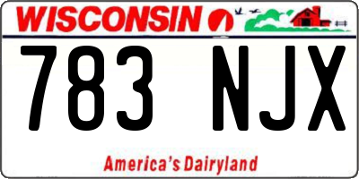 WI license plate 783NJX