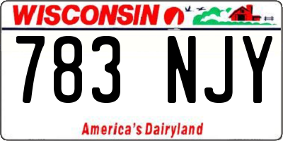 WI license plate 783NJY