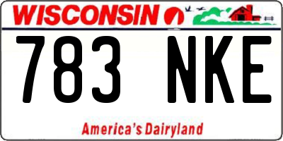 WI license plate 783NKE
