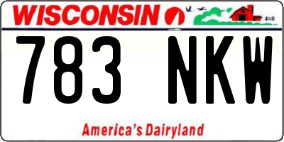 WI license plate 783NKW