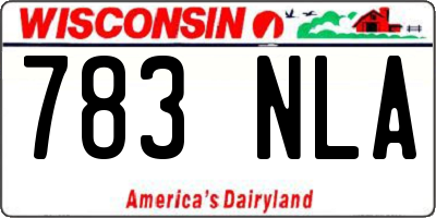 WI license plate 783NLA