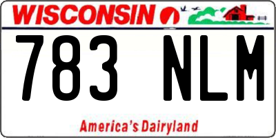 WI license plate 783NLM