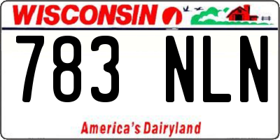 WI license plate 783NLN