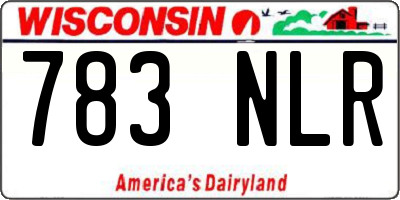WI license plate 783NLR
