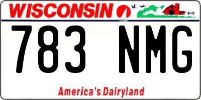 WI license plate 783NMG