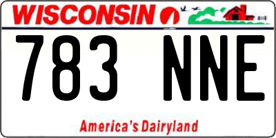 WI license plate 783NNE
