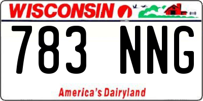 WI license plate 783NNG