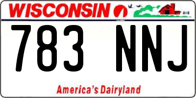 WI license plate 783NNJ