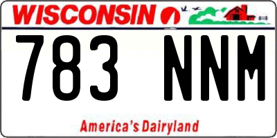 WI license plate 783NNM