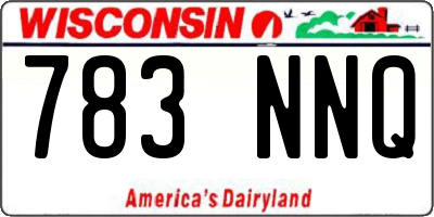 WI license plate 783NNQ