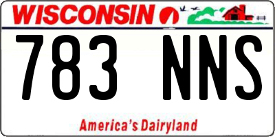 WI license plate 783NNS