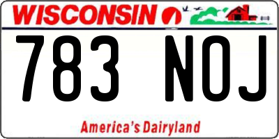 WI license plate 783NOJ