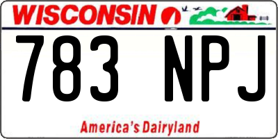 WI license plate 783NPJ