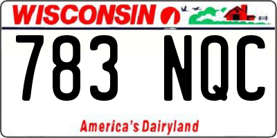 WI license plate 783NQC