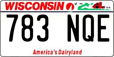 WI license plate 783NQE