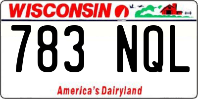 WI license plate 783NQL