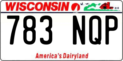 WI license plate 783NQP