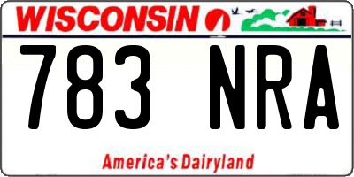 WI license plate 783NRA