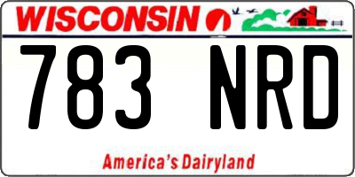 WI license plate 783NRD