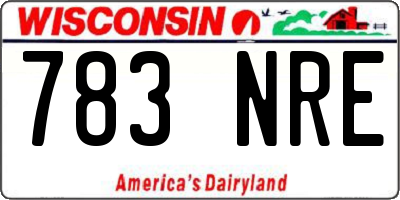 WI license plate 783NRE