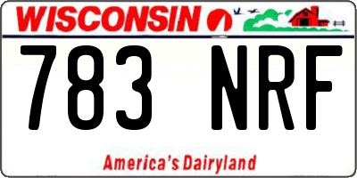 WI license plate 783NRF