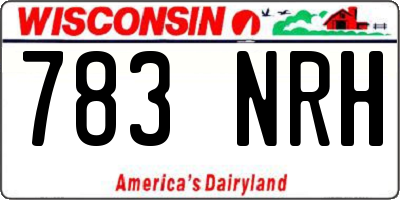 WI license plate 783NRH