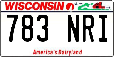 WI license plate 783NRI