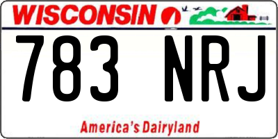 WI license plate 783NRJ