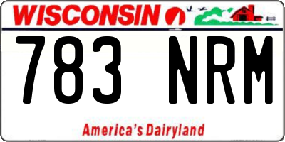 WI license plate 783NRM