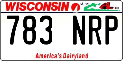 WI license plate 783NRP