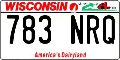 WI license plate 783NRQ
